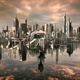 Illustration for article titled Dreamlike Concept Images of Cities that Float High Above the Clouds